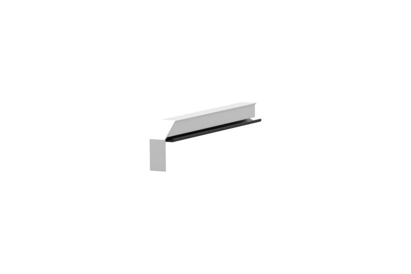 Fensterbankabschluss A 600 GS/24, Variante Softline Plus, Oberfläche E6/EV1, Ausrichtung links, Ansicht innen, Ausladung 180 mm