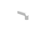 Fensterbankabschluss A 600 GS/24, Variante Softline Plus, Oberfläche E6/EV1, Ausrichtung links, Ansicht aussen, Ausladung 180 mm