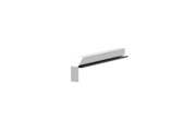 Fensterbankabschluss A 600 GS/24, Variante Softline Plus, Oberfläche E6/EV1, Ausrichtung links, Ansicht innen, Ausladung 195 mm