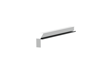 Fensterbankabschluss A 600 GS/24, Variante Softline Plus, Oberfläche E6/EV1, Ausrichtung links, Ansicht innen, Ausladung 240 mm
