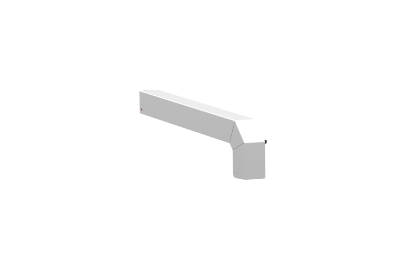 Fensterbankabschluss A 600 GS/24, Variante Softline Plus, Oberfläche E6/EV1, Ausrichtung links, Ansicht aussen, Ausladung 240 mm