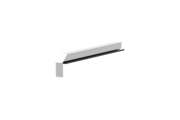 Fensterbankabschluss A 600 GS/24, Variante Softline Plus, Oberfläche E6/EV1, Ausrichtung links, Ansicht innen, Ausladung 260 mm