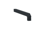 Fensterbankabschluss A 600 GS/24, Variante Softline Plus, Oberfläche RAL 7016, Ausrichtung links, Ansicht aussen, Ausladung 280 mm