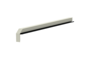 Fensterbankabschluss A 600 GS/24, Variante Softline Plus , Oberfläche RAL 9016, Ausrichtung links, Ansicht innen, Ausladung 400 mm