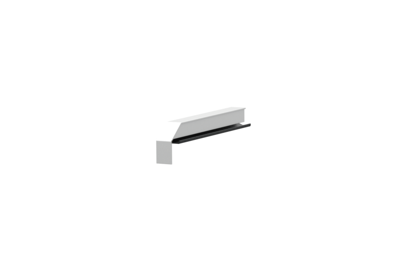 Fensterbankabschluss A600GS/24, Variante Standard, Oberfläche E6/EV1, Ausrichtung links, Ansicht innen, Ausladung 150 mm