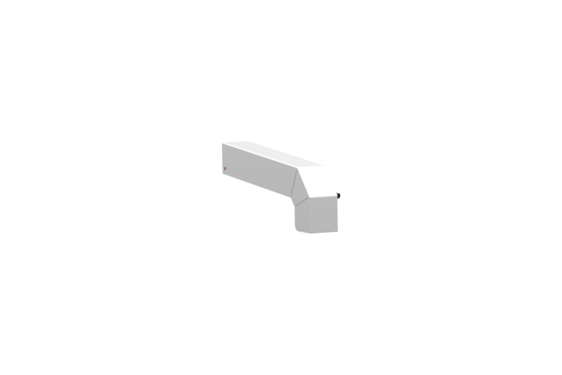 Fensterbankabschluss A600GS/24, Variante Standard, Oberfläche E6/EV1, Ausrichtung links, Ansicht aussen, Ausladung 150 mm