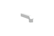 Window sill trim A600GS/24, standard version, surface E6/EV1, left alignment, external view, projection 170 mm