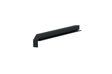Fensterbankabschluss A600GS/24, Variante Standard, Ausrichtung links, Oberfläche RAL 7016, Ansicht innen, Ausladung 270 mm