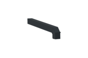 Fensterbankabschluss A600GS/24, Variante Standard, Ausrichtung links, Oberfläche RAL 7016, Ansicht aussen, Ausladung 270 mm