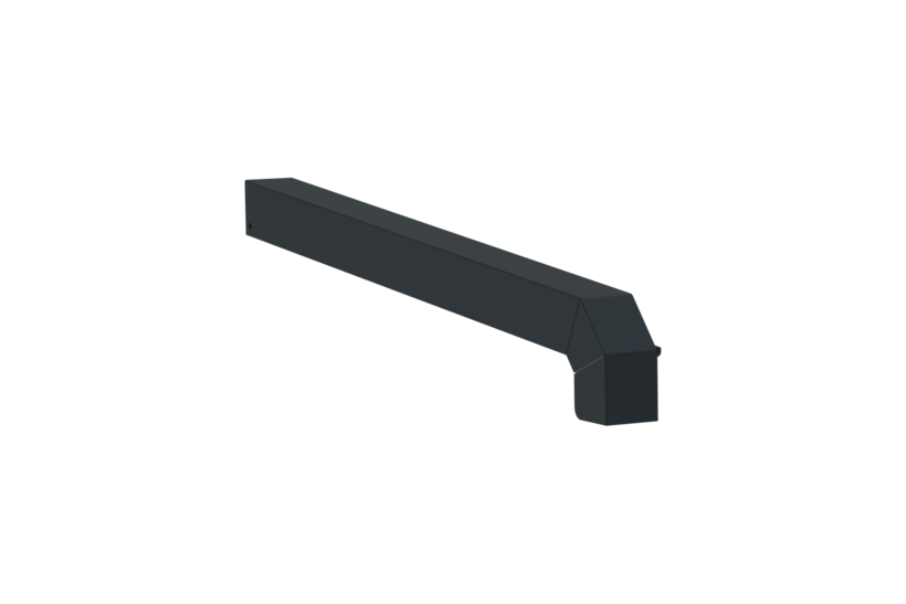 Fensterbankabschluss A600GS/24, Variante Standard, Ausrichtung links, Oberfläche RAL 7016, Ansicht aussen, Ausladung 330 mm