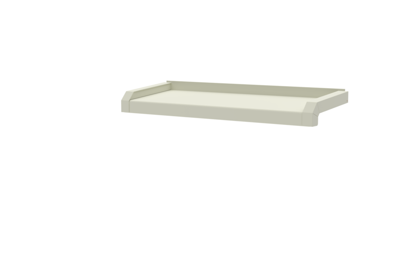 Fensterbank inklusive Fensterbankabschluss A600GS/24, Variante Standard, Oberfläche RAL 9016, Ausladung 170 mm