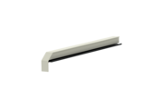 Fensterbankabschluss A600GS/24, Variante Standard, Oberfläche RAL 9016, Ausrichtung links, Ansicht innen, Ausladung 310 mm
