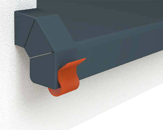 Securing clip used for window sill ends from BUG