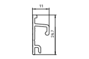 Zeichnung Universal Regenschutzschiene RS-Schiene AP 16.24 Stil