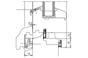 Zeichnung Universal Regenschutzschiene RS-Schiene AP 16.24 Stil