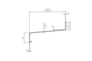 Zeichnung Fensterbank Standard Fensterbank ST 110 mm 30 mm