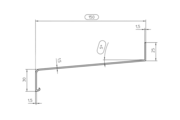 Zeichnung Fensterbank Standard Fensterbank ST 150 mm 30 mm