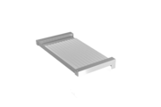 Fensterbank Austrittsprofil Abdeckung Alu blank, inklusive Putzabschluss