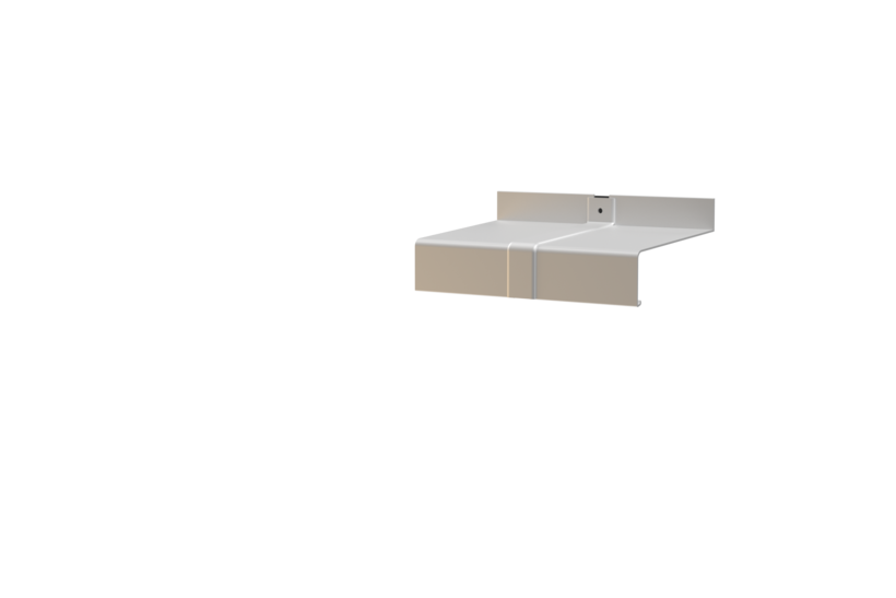 Fensterbank inklusive Stossverbinder H500D, Variante  Softline Plus, Oberläche Alu blank, Ausladung 110 mm