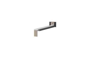 Fensterbank Stossverbinder H500D, Variante Softline Plus, Oberfläche Alu blank, Ausladung 180 mm