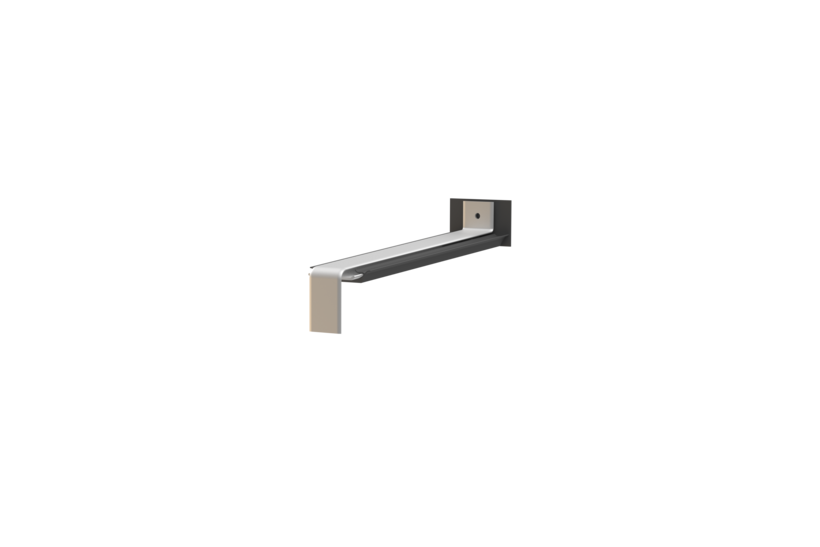 Fensterbank Stossverbinder H500D, Variante Softline Plus, Oberfläche Alu blank, Ausladung 180 mm