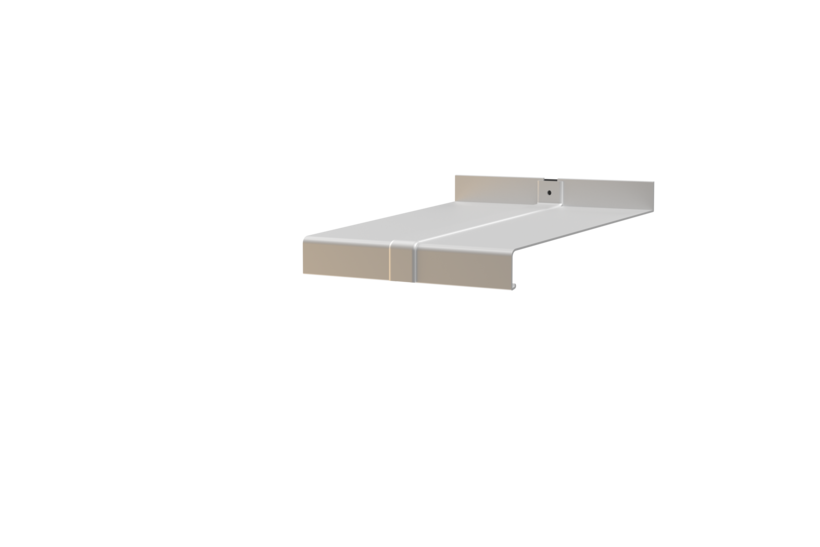 Fensterbank inklusive Stossverbinder, Variante Standard, Oberläche Alu blank, Ausladung 210 mm