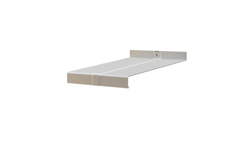 Fensterbank inklusive Stossverbinder, Variante Standard, Oberläche Alu blank, Ausladung 290 mm