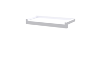 Fensterbank inklusive Gleitabschluss A500V/24, Farbe Alu blank, Ausladung 180 mm