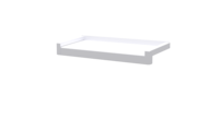 Fensterbank inklusive Gleitabschluss A500V/24, Farbe Alu blank, Ausladung 195 mm 