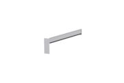 Gleitabschluss A 500 V, Farbe Alu blank, Ausladung 195 mm, Ausrichtung links, Ansicht innen