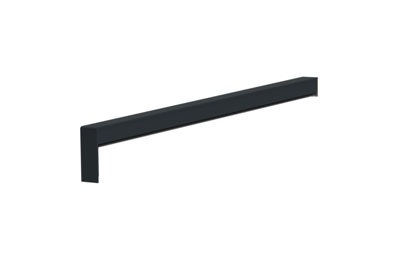 Gleitabschluss A 500 V, Farbe RAL 7016, Ausladung 380 mm, Ausrichtung links, Ansicht innen