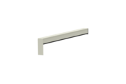 Gleitabschluss A 500 V, Farbe RAL 9016, Ausrichtung rechts, Ansicht innen, Ausladung 260 mm