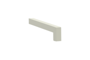 Gleitabschluss A 500 V, Farbe RAL 9016, Ausrichtung links, Ansicht aussen, Ausladung 260 mm