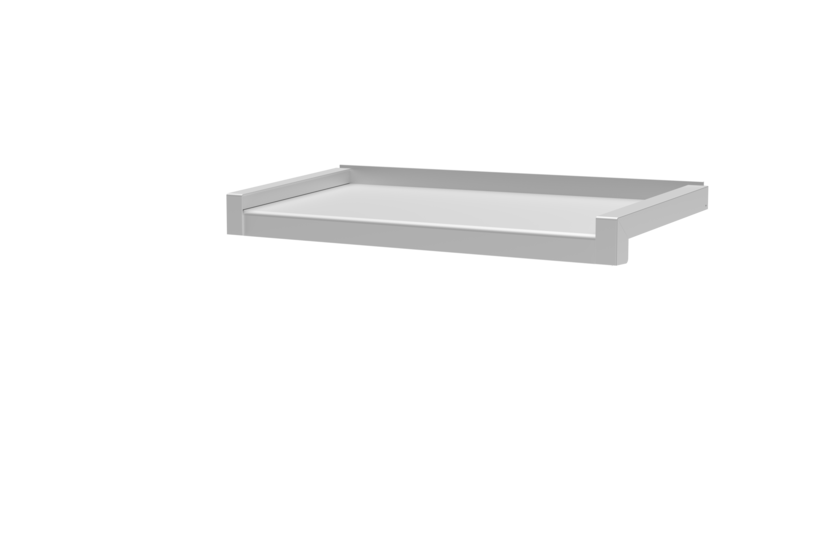 Fensterbank, Variante Standard, inklusive Gleitabschluss, Ausladung 210 mm