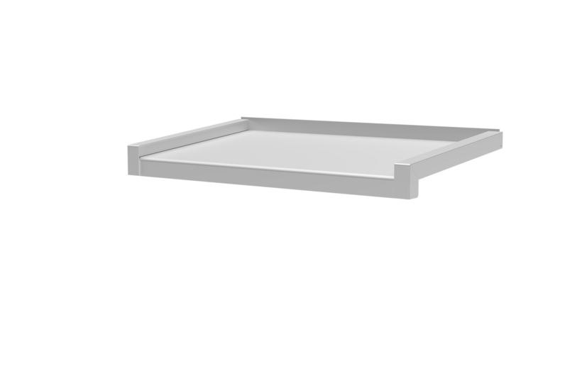 Fensterbank, Variante Standard, inklusive Gleitabschluss, Ausladung 290 mm