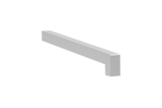 Gleitabschluss A 500 V/24, Variante Standard, Oberfläche Alu blank, Ausrichtung links, Ansicht aussen, Ausladung 350 mm