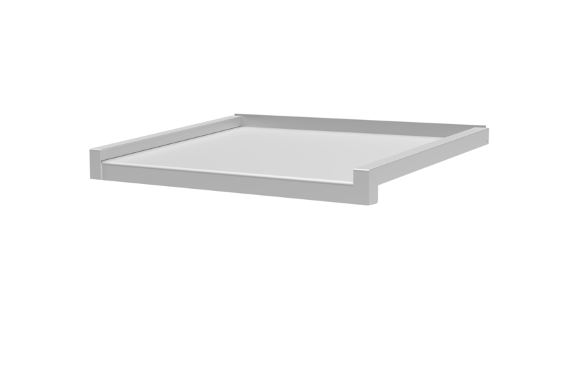 Fensterbank, Variante Standard, inklusive Gleitabschluss, Ausladung 370 mm
