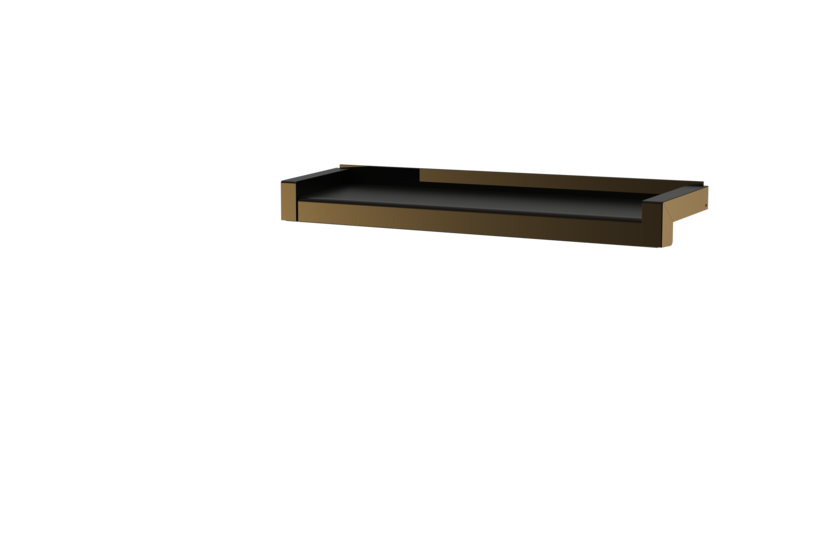 Fensterbank, Variante Standard, inklusive Gleitabschluss, Oberfläche E6/C34, Ausladung 110 mm