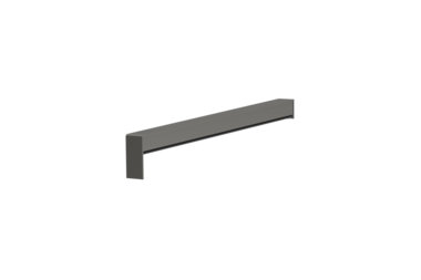 Produktbild Fensterbank Zubehör Gleitabschluss A 500 V/24 270 mm 30 mm Graualuminium HWF MATT Links