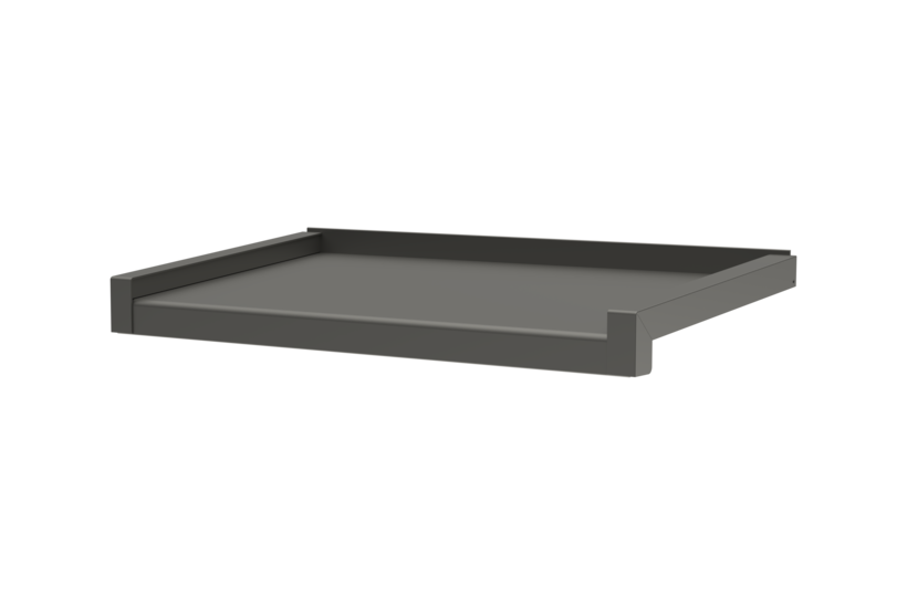 Produktbild Fensterbank Zubehör Gleitabschluss A 500 V/24 270 mm 30 mm Graualuminium HWF MATT Links