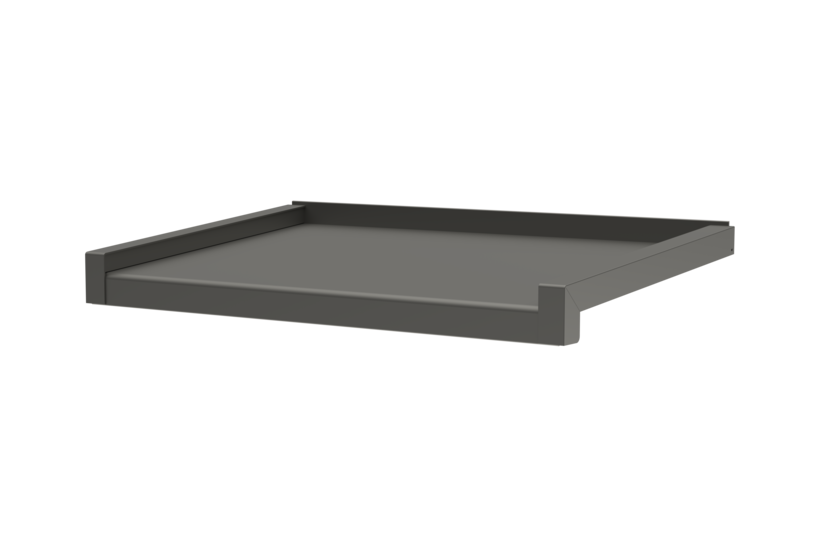 Produktbild Fensterbank Zubehör Gleitabschluss A 500 V/24 310 mm 30 mm Graualuminium HWF MATT Links