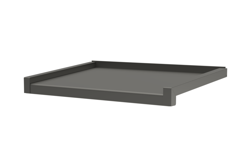 Produktbild Fensterbank Zubehör Gleitabschluss A 500 V/24 330 mm 30 mm Graualuminium HWF MATT Links