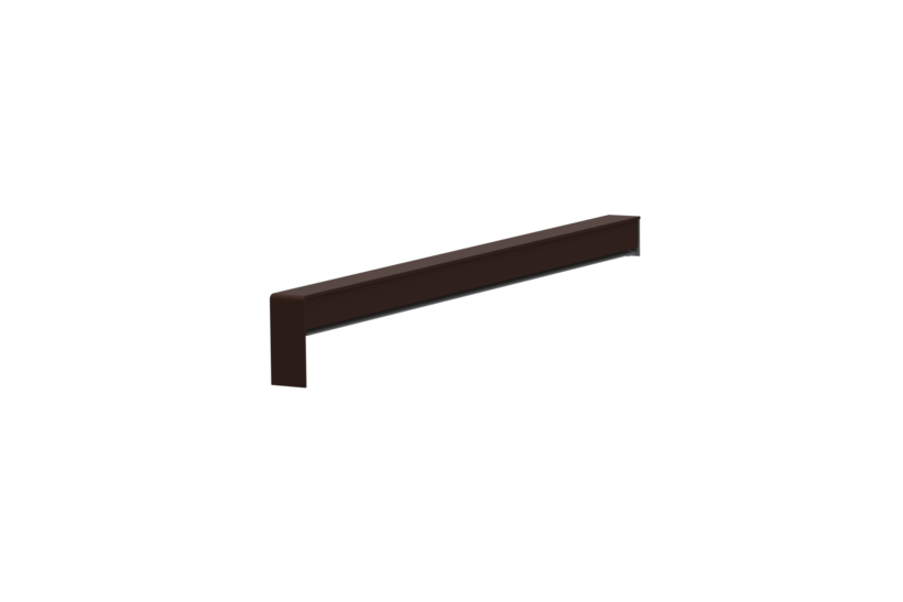 Produktbild Fensterbank Zubehör Gleitabschluss A 500 V/24 290 mm 30 mm Schokoladenbraun HWF MATT Links