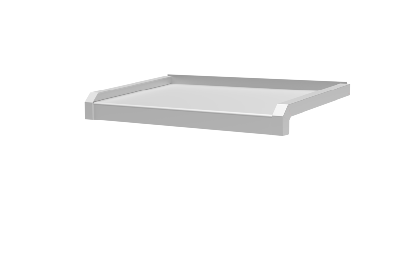 Fensterbank, Variante Standard, inklusive Fensterbank Abschluss A600 GS/24, Oberfläche Alu blank Ausladung 300 mm