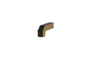 Fensterbankabschluss A600GS/24, Variante Standard, Oberfläche E6/C34, Ausrichtung links, Ansicht aussen, Ausladung 110 mm