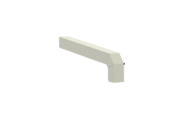Fensterbankabschluss A 600 GS/24, Variante Softline Plus , Oberfläche RAL 9016, Ausrichtung links, Ansicht aussen, Ausladung 260 mm