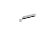 Fensterbankabschluss A600GS/24, Variante Standard, Oberfläche E6/EV1, Ausrichtung links, Ansicht innen, Ausladung 210 mm
