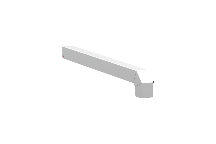 Fensterbankabschluss A600GS/24, Variante Standard, Oberfläche E6/EV1, Ausrichtung links, Ansicht aussen, Ausladung 330 mm