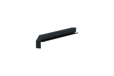 Window sill trim A600GS/24, standard version, left alignment, surface RAL 7016, internal view, projection 230 mm