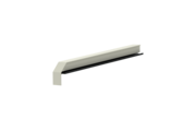 Fensterbankabschluss A600GS/24, Variante Standard, Oberfläche RAL 9016, Ausrichtung links, Ansicht innen, Ausladung 290 mm